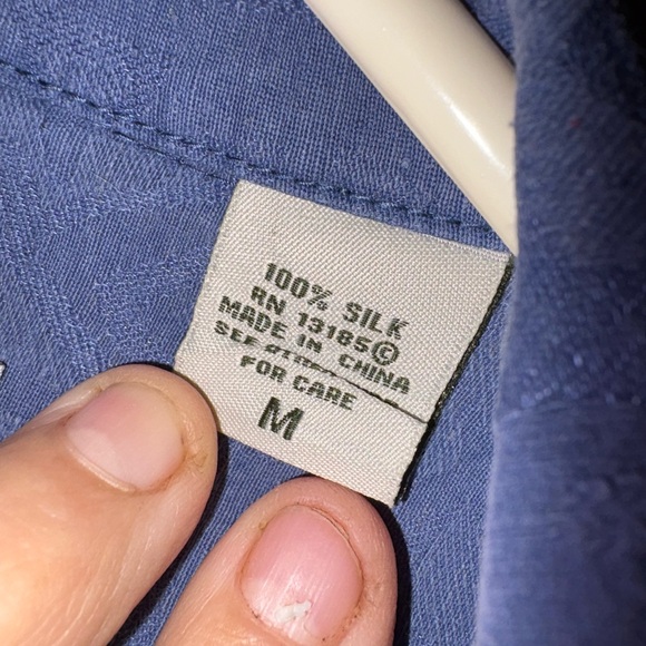 Men's Blue Short Sleeve Shirt - Picture 3 of 3